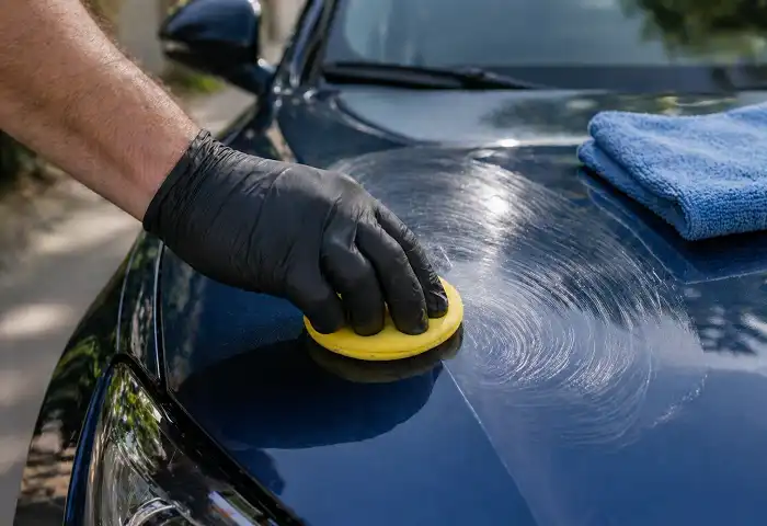 applying-homemade-wax-car