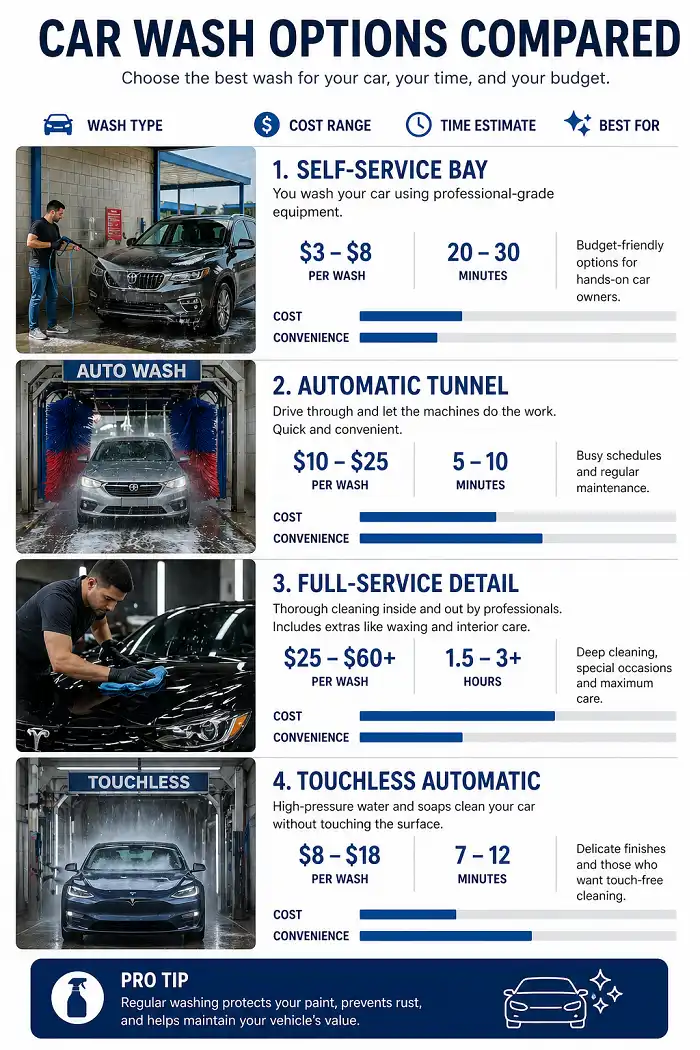 car wash cost comparison infographic