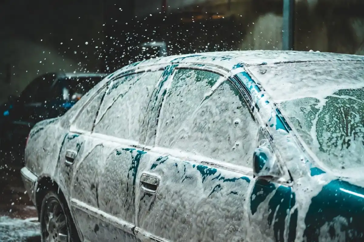 Water recycling system at an eco-friendly express car wash