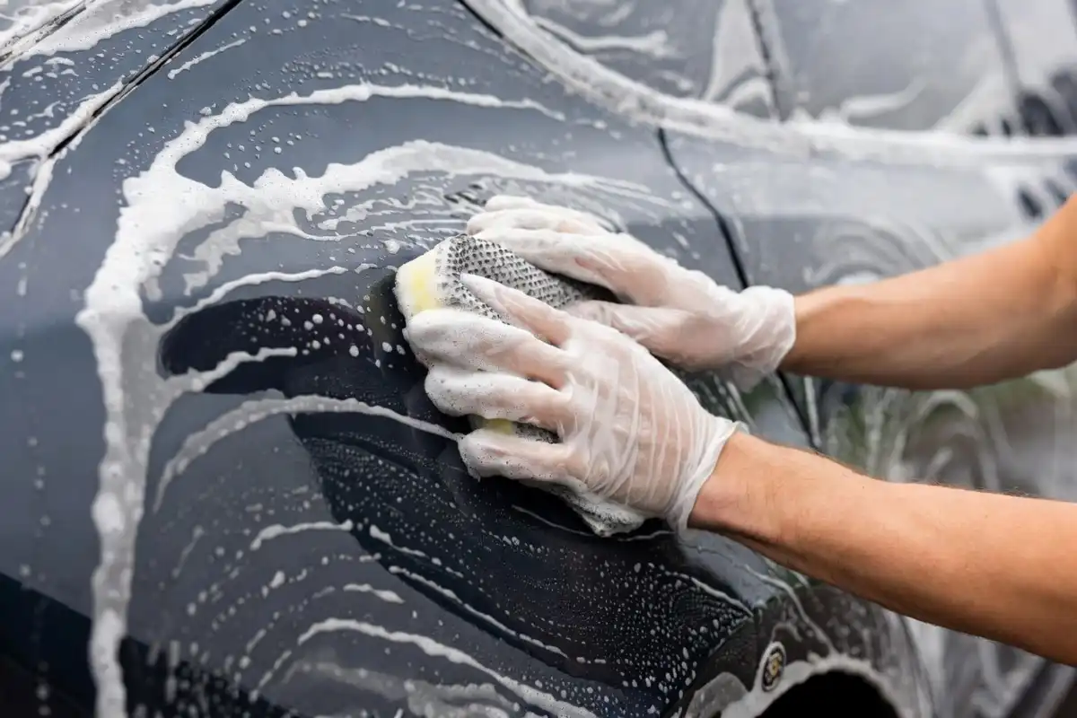 Hand washing a car for a blissful, glossy shine