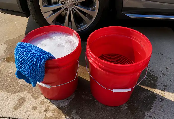 two-bucket-car-wash-method-setup